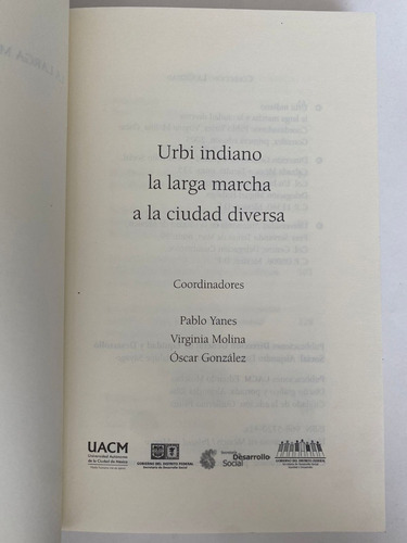 Urbi Indiano La Larga Marcha A La Ciudad Diversa Pablo Yanes