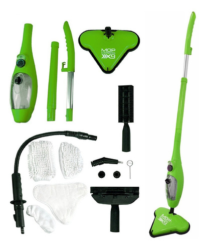 Limpiador Vapor Pisos Muebles Mop Express X9 Sanitizador Ms Color Verde