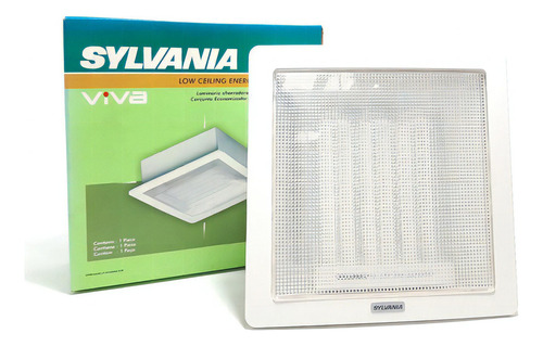 Lámpara de techo cuadrada Sylvania Viva P26356 color blanco