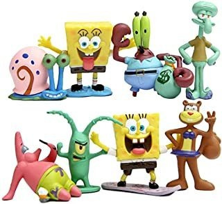 Juego De Figura De Bob Esponja De 2 Pulgadas, Paquete De Fka