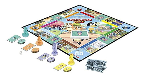 Juego De Mesa De Bluey Para Niños Monopoly Multicolor ;o