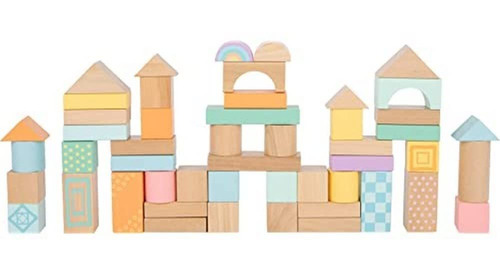 Juego De Bloques De Construccin De Madera Pastel De 50 Pies