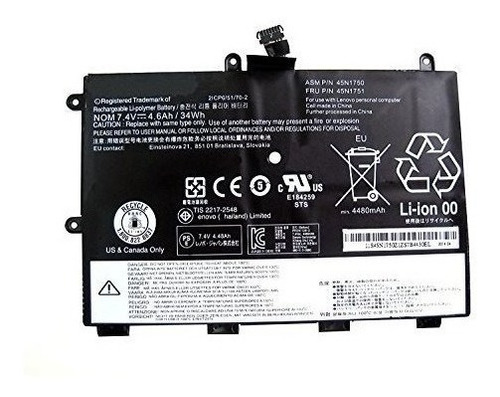 Bateria De Repuesto Ding 45n1748 Compatible Con Lenovo Think