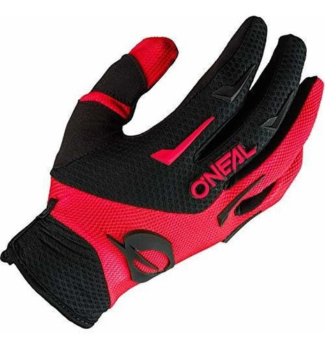 Guantes Moto O'neal Element Youth Adult Guante, Rojo / Negro