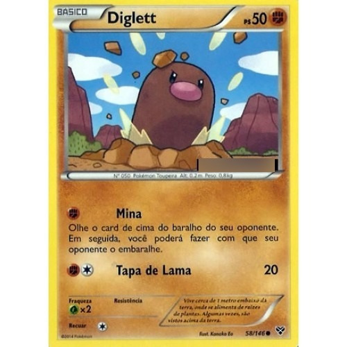 2x Diglett Pokémon Físico Comum - 58/146 - Pokemon Card Game