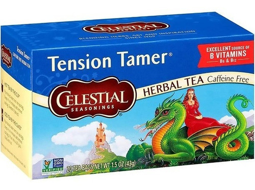 2 Te Celestial Seasonings Tension Tamer Sin Cafeina 20 Sacos