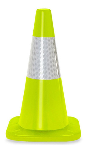 Conos Reflejantes Para Tráfico - 46cm, Verde Limón - 2/paq