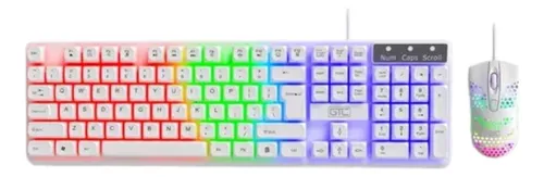 Kit Combo Teclado Y Mouse Gtc Cbg-025 Retroiluminado Usb Pc