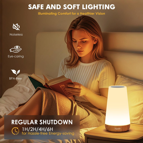 Lámpara De Mesa Recargable Led Luz Nocturna Control Remoto