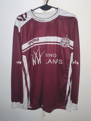 Camiseta Lanus Signia 2007 Utileria Diego Valeri Manga Larga