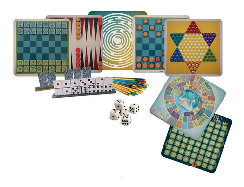 Juego De Mesa Novelty Set Multi Juegos 10 En 1 Clasicos 