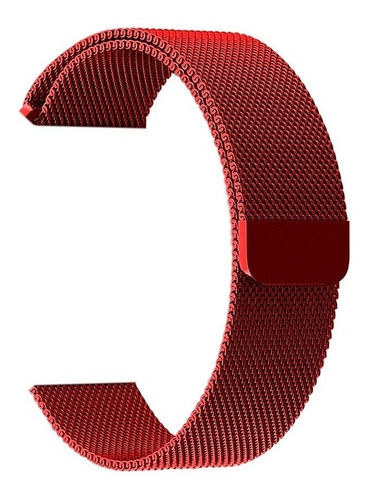 Pulseira Smartwatch Aço Milanese 49mm Magnético. Cor Vermelho