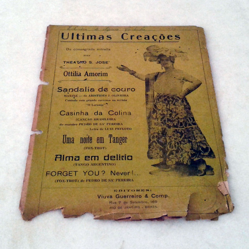 Imagem 1 de 3 de Partitura 1925 - Sandálias De Couro - Tuyhú E Aristides