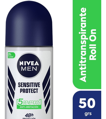 Desodorante Nivea For Men Sensitive Roll On 50