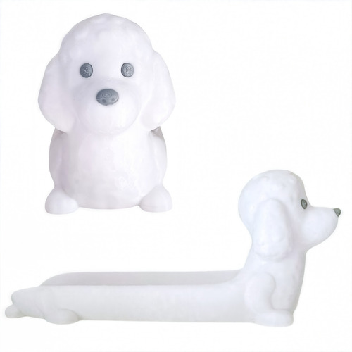 Porta Completos Perro Salchicha Hot Dog Individual Poodle Blanco