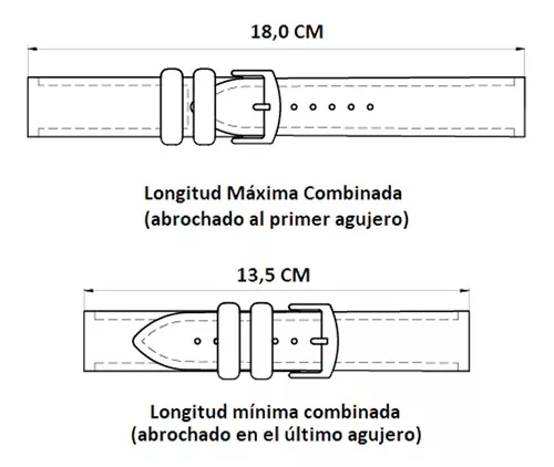 Extensible Correa Para Reloj De Piel Pu 18mm 20mm 22mm 24mm