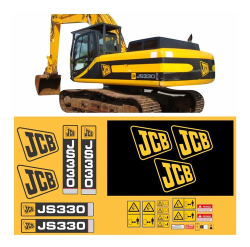 Kit Adesivo Compatível Js330 Js 330 + Etiqueta Mk F006 Cor PADRÃO