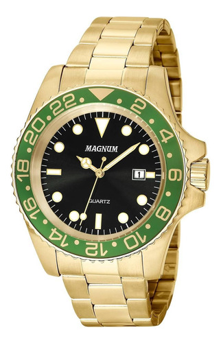 Relógio Magnum Masculino Ref: Ma32934p Casual Dourado