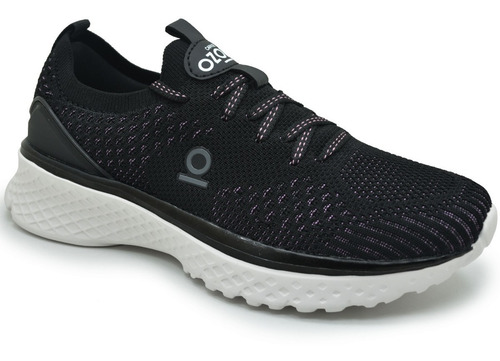 Tenis Capa De Ozono 607301 Negro Textil Dama