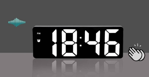 Reloj Led Despertador Digital Bocina Bluetooth Negro