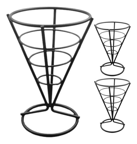 Cesta De Patatas Fritas Con Soporte En Forma De Cono Para Ap