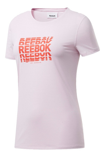 Remera M/c Reebok Running Mujer Activchill Graphic Rosa Cli