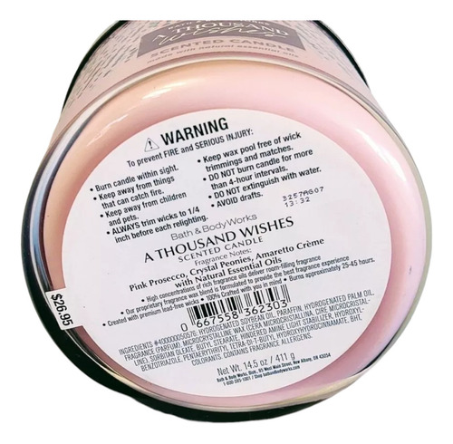Vela 3 Mechas Bath And Body Works A Thousand Of Whishes