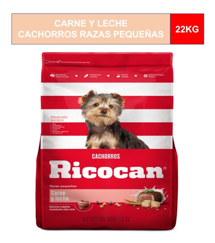 Ricocan Carne Y Leche Cachorro Razas Pequeñas, 15 Kg