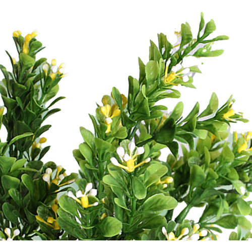 Flores Artificiales Amarillas, Hojas Y Plantas Con Forma Rea