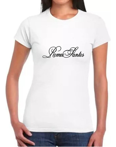 Franela Para Damas Estampada Diseño Romeo Santos Firma