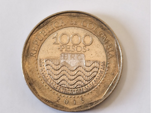 Moneda Colombia Bimetálica 1000 Pesos 2015 Cagu (x86.