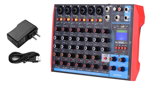 Ammoon Ag-8 - Consola De Mezcla Portátil (8 Canales, Audio D