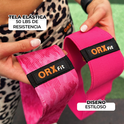 Banda Elástica De Resistencia Rosada Camo Orxfit Gluteos Gym Color Rosa