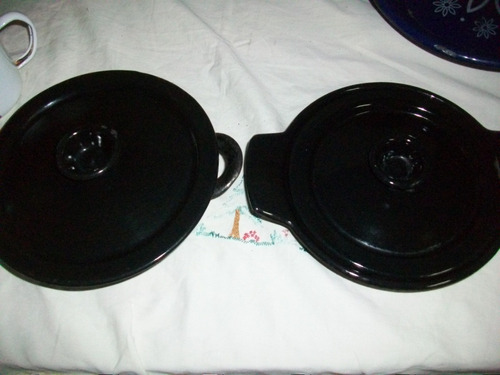 Cazuelitas Con Tapa Negras P/ Unidad