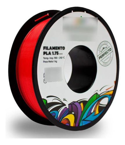 Filamento 3d Inovamarket Pla 1.75 De 1.75mm Y 1kg Rojo