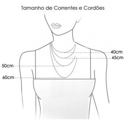 Conjunto Feminino Coração Ouro 18k 50cm + Anel + Brincos