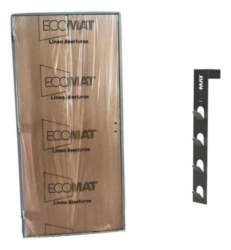 Puerta Placa Para Durlock 80cm Cedro Derecha Ecomat