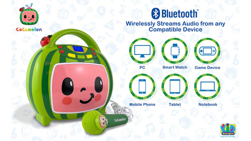 Máquina De Karaoke Ekids Cocomelon Con Canción Bluetooth Int
