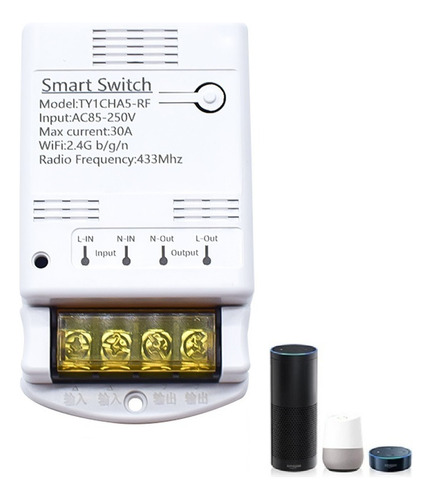 Smart Switch Interruptor Inteligente 30a Alexa Google Rf