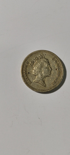 Moneda One Pound 1992. Elizabeth Ll