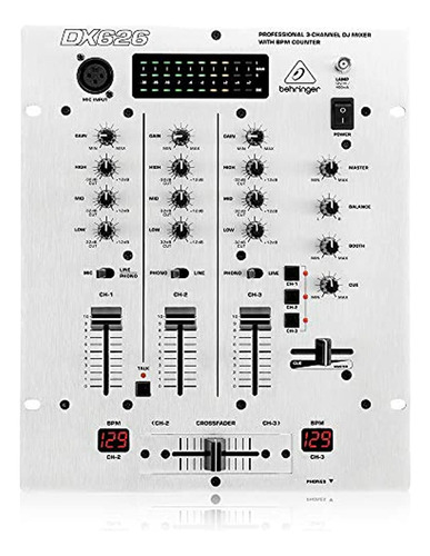 Behringer Pro Mixer Dx626 - Mezclador Dj Profesional De 3 Ca