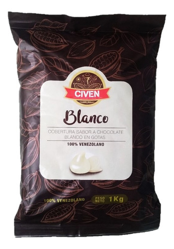 Cobertura Sabor A Chocolate Blanco De 1 Kg En Gotas Civen