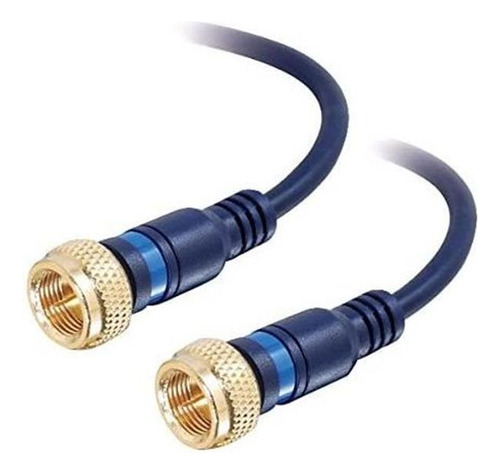 C2g/ Cables To Go 40003 Velocity Mini-coax Tipo F, Azul (1.5