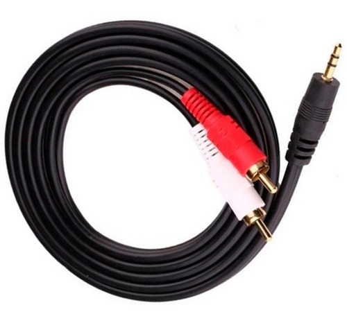 Imagen 1 de 3 de Cable Auxiliar Audio Sonido Plug 3.5mm A Rca Tienda Mdj