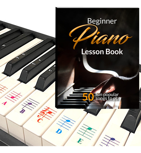 Libro De Lecciones De Piano Para Principiantes, 50 Canciones