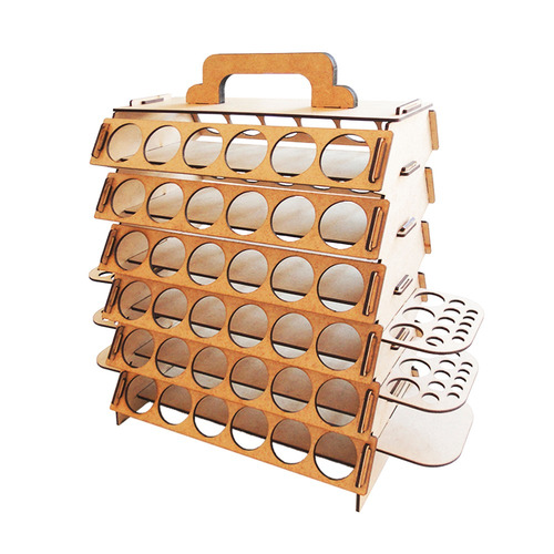 Imagem 6 de 10 de Suporte De Tintas Pvc Acrilex E Pincéis Madeira Em Mdf