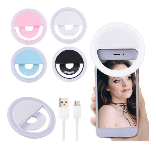 Aro Anillo Selfie Flash Camara Luces Led Portatil Celular