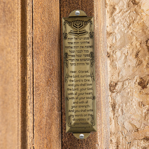 3 Placa De Bendición Para Puerta, Decoración Religiosa Oro
