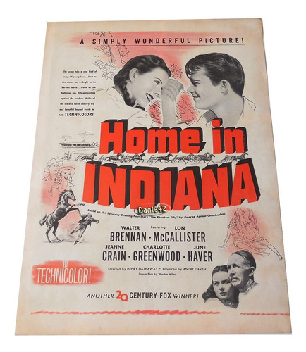 Dante42 Publicidad Antigua Retro Cine Home In Indiana 1944