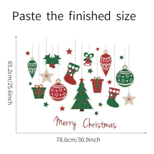 Calcomanías De Pared De Feliz Navidad, Árbol De Navidad, Cop